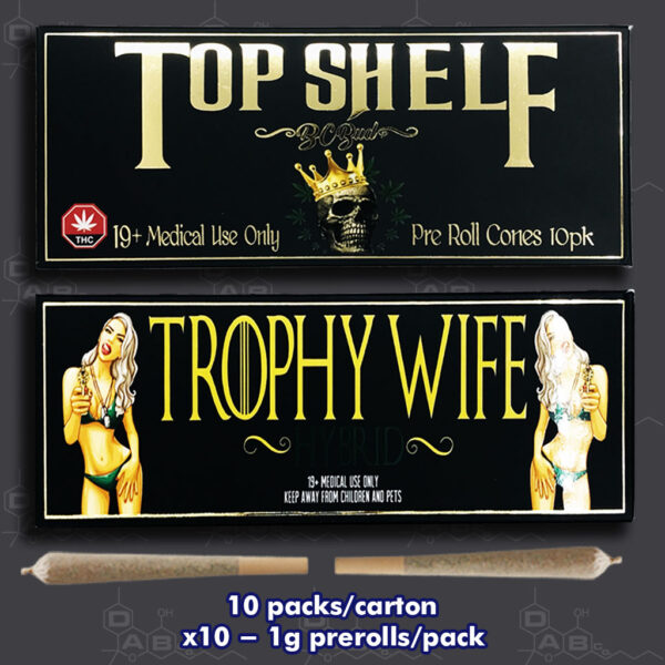 Top Shelf Prerolls  </br><font size =3>-Trophy Wife-</font size></br><font size =2> (HYBRID)</font size>